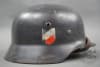 Original German WWII M35 Double Decal Luftwaffe Helmet Q66 Named to "Moog" 1. Batterie, Flak-Regiment 5 - Image 5 of 0