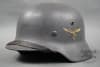 Original German WWII M35 Double Decal Luftwaffe Helmet Q66 - Image 1 of 0