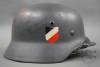 Original German WWII M35 Double Decal Luftwaffe Helmet Q66 - Image 5 of 0