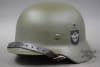 Original German WWII Refurbished M40 Double Decal Police Helmet - Image 1 of 0