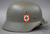 Original German WWII Refurbished M40 Double Decal Police Helmet - Image 5 of 0