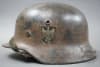 Original German WWII Heer M40 Tropical Tan Camouflage Helmet Q64 - Image 2 of 0