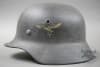 Original German WWII Luftwaffe M40 Single Decal Helmet EF60 - Image 2 of 0
