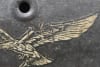 Original German WWII Luftwaffe M40 Single Decal Helmet EF60 - Image 5 of 0