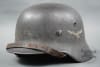 Original German WWII Luftwaffe M40 Single Decal Helmet SE64 - Image 1 of 0