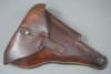 Original German WWII Police P08 Brown Leather Holster Dated 1942 - Image 1 of 0