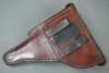 Original German WWII Police P08 Brown Leather Holster Dated 1942 - Image 5 of 0