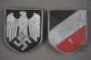 Original German WWII Heer Tropical Pith Helmet Shield Set - Image 1 of 0