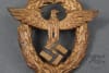 Original German WWII Wasserschutzpolizei Water Protection Police 1st Pattern Gilt Brass Cap Insignia - Image 2 of 0