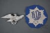 German WWII RLB Visor Cap Eagle By Hermann Aurich & RLB Armband Cut-Off Insignia - Image 1 of 0