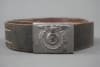 Original Waffen SS EM/NCO's Belt Buckle By Overhoff & Cie With Original Leather Combat Belt - Image 1 of 0