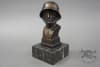 Original WWII Bust Of German Soldier With Helmet (Desktop Size) - Image 1 of 0