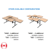 Modular Positioning Tables - Adjustable 4 Seater with  Central Turntable and 2 Extensions - Image 2 of 0