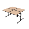 Modular Positioning Tables - Adjustable 4 Seater with  Central Turntable and 2 Extensions - Image 3 of 0