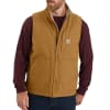 Carhartt Washed Duck Sherpa Lined Mock Neck Vest 104277 men's duck canvas work vest with Sherpa fleece lining and multiple utility pockets - Image 3 of 0
