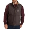 Carhartt Washed Duck Sherpa Lined Mock Neck Vest 104277 men's duck canvas work vest with Sherpa fleece lining and multiple utility pockets - Image 4 of 0