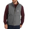 Carhartt Washed Duck Sherpa Lined Mock Neck Vest 104277 men's duck canvas work vest with Sherpa fleece lining and multiple utility pockets - Image 5 of 0