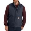 Carhartt Washed Duck Sherpa Lined Mock Neck Vest 104277 men's duck canvas work vest with Sherpa fleece lining and multiple utility pockets - Image 6 of 0