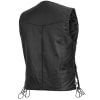 Men's black cowhide western leather vest with side laces and 4-button snap closure, style FMM602BM - Image 2 of 0