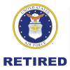 US Air Force Retired with Air Force Seal Decal D51-AFR - Image 1 of 0