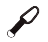 Rothco 80mm Carabiner With Web Strap Ring - 291 - Image 2 of 0