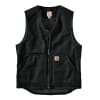 Carhartt Washed Duck Sherpa Lined Vest 104394 men's heavyweight cotton duck vest with Sherpa lining and utility pockets - Image 4 of 0
