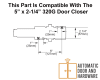 320G Hold Open Arm With Built In Spring Stop For 5 in. x 2-1/4 in. Door Closer, Dark Bronze Finish - Image 2 of 0