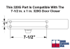 320G Regular Arm For 320G 7-1/2 in. x 1 in. Commercial Door Closer, Aluminum Finish - Image 2 of 0