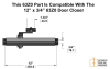 63Z0 Hold Open Arm With Star Spindle Hole For 63Z0 12 in. x 3/4 in. Commercial Door Closer, 695 Dark Bronze Finish - Image 2 of 0