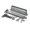 63Z0 9-1/16 in. x 3/4 in. Commercial Door Closer With Flat Face, Close Speed, Latch Speed, and Backcheck Speed, Adjustable Spring Size 1-6, Aluminum Finish - Image 1 of 0
