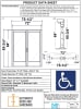Alum-Lite Quick Ship 72 in. x 84 in. Commercial Narrow Stile ADA Compliant Storefront Double Door and Frame, 1/4 in. Glass Stops (Glass Not Included), Offset Pivots, Push Pull Handles, Threshold, and 3 Point Lock, Clear Anodized - Image 2 of 0