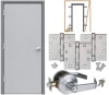 Commercial Steel Door With Polystyrene Core, 3068 36 in. x 80 in. LHR 18 Gauge Gavannealed, Wood or Metal Stud Wall Knock Down Frame, Includes Heavy Duty Butt Hinges and Cylindrical Lock (3-4 Week Production Time) - Image 3 of 0