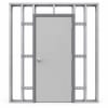 Commercial Steel Door, 4070 48 in. x 84 in. Right Hand Reverse, With Wood or Metal Stud Wall Knock Down Frame, Includes Hinges, Extra Heavy Duty Door Closer, Armor Plates, and Lock (3-4 Week Production Time) - Image 2 of 0