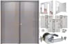 Armasteel 6068 72 in. x 80 in. LHRA 18 Gauge Galvanealed Commercial Steel Double Door With Polystyrene Core and Slip On Drywall Knock Down Frame, Includes Heavy Duty Butt Hinges, Flush Bolts, and Cylindrical Lock - Image 1 of 0