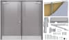 Armasteel 7070 84 in. x 84 in. Right Hand Reverse Active Commercial Steel Double Door With Slip On Drywall Knock Down Frame, Includes Hinges, Extra Heavy Duty Door Closer, Armor Plates, Upper and Lower Flush Bolt Locks, and Lever Lock - Image 1 of 0