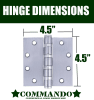 4.5 In x 4.5 In Heavy Weight Ball Bearing Hinge - Image 4 of 0