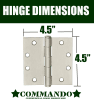 4.5 Inch x 4.5 Inch Plain Bearing Hinge - Image 4 of 0