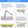 Construction Pro Hardware Super Swing Max Grade 1 Aluminum Commercial Door Closer With Oversized Spring, Hardened Steel Gears, and Safe Swing Open Close Feature, UL Listed, ADA Compliant, Fire Rated - Image 6 of 0