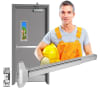 Touch Pad Panic Bar Rim Exit Device For Hollow Metal Door (Construction Pro Hardware Swing Master 40 Series) - Image 1 of 0