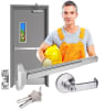Touch Pad Panic Bar Rim Exit Device and Outside Lever Handle For Hollow Metal Door (Construction Pro Hardware Swing Master 40 Series) - Image 2 of 0