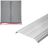 4 in. Wide x 1/2 in. Tall x 72 in. Length Aluminum Saddle Threshold, ADA Compliant, UL Listed Fire Rated, Fluted Surface For Hollow Metal Steel Double Doors - Image 1 of 0