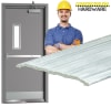 4 in. Wide x 1/4 in. Tall x 36 in. Length Aluminum Saddle Threshold,  ADA Compliant, UL Listed Fire Rated, Fluted Surface For Commercial Hollow Metal Steel Door - Image 2 of 0