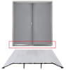 5 in. Wide x 1/2 in. Tall x 96 in. Length Aluminum Saddle Threshold, ADA Compliant, UL Listed Fire Rated, Grooved Surface For Commercial Hollow Metal Steel Double Doors - Image 1 of 0