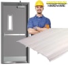 7 in. Wide x 1/2 in. Tall x 48 in. Length Aluminum Saddle Threshold, ADA Compliant, UL Listed Fire Rated, Fluted Surface For Commercial Hollow Metal Steel Door - Image 2 of 0