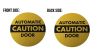 American Architectural ANSI A156.10 Yellow Caution Automatic Door Sticker Decal - Image 3 of 0