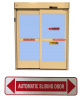 Nabco Gyro Tech ANSI A156.10 Red Automatic Sliding Door Sticker Decal - Image 1 of 0