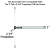 Doromatic Dogging Mechanism Kit For 3 in. Tall x 2-3/4 in. Projection Concealed Vertical Rod Push Bar Assembly - Image 2 of 0