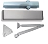 Falcon 12 in. x 3/4 in. Commercial Grade 1 Door Closer, Full Cover, Regular Arm With Parallel Arm Bracket, Adjustable Spring Size 1-6, Aluminum Finish - Image 1 of 0