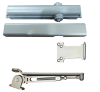 Falcon 12 in. x 3/4 in. Commercial Grade 1 Door Closer, Hold Open Arm With Parallel Arm Bracket, Adjustable Spring Size 1-6, Aluminum Finish - Image 1 of 0