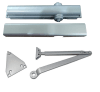 Falcon 12 in. x 3/4 in. Commercial Grade 1 Door Closer, Regular Arm With Parallel Arm Bracket, Adjustable Spring Size 1-6, Aluminum Finish - Image 1 of 0